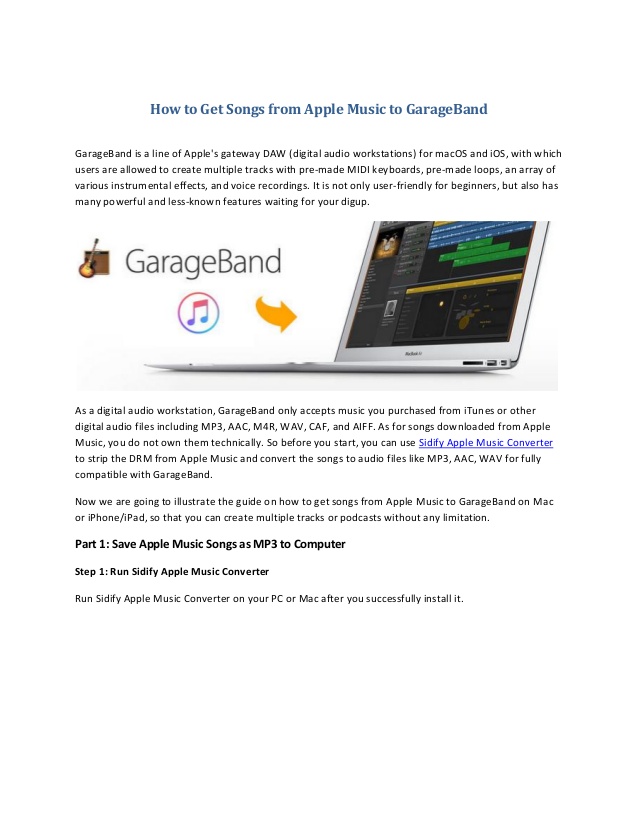 How To Download Music To Garageband